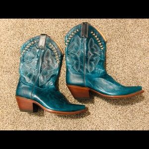 Turquoise Justin Classic Cowgirl Boots
